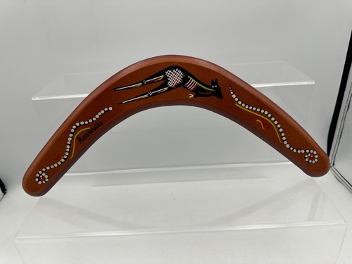 Wood boomerang hand painted - boomerang,