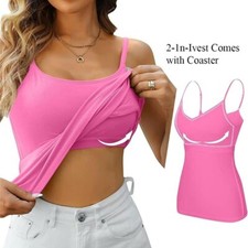 Women Built in Bra Padded Cami