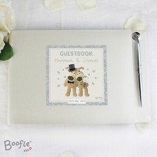 Personalised Boofle Wedding or Anniversary Hardback Guest Book & Pen