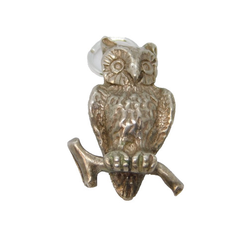 Sterling silver owl perch - silver,