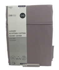 M&S Home Luxury Egyptian Cotton Duvet Cover Dusted Mauve Super King New F1