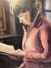 Vintage Oil Portrait Painting