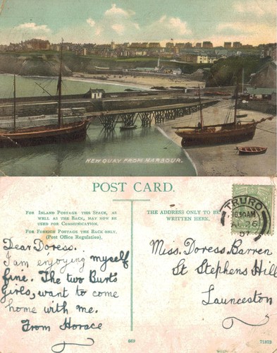 Vintage postcard newquay - -,