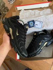 Nike Air Max Plus TN Black Metallic Gold DC4118-001 Size UK10