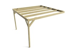Wall mounted wooden pergola - wooden,