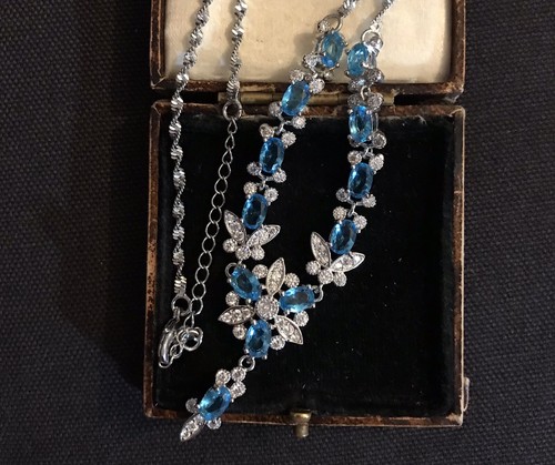 Vintage style jewellery blue - vintage,