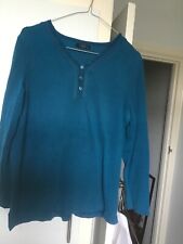 Ladies jumper, teal colour Bon Marche BM, size M
