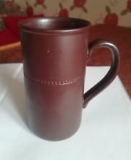 Old Hoganas Keramik Stoneware Brown Beaded Coffee Mug Vintage Sweden