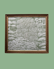 Sanderson 'Woodland Toile - Cream & Green' | Classic British Framed Print 