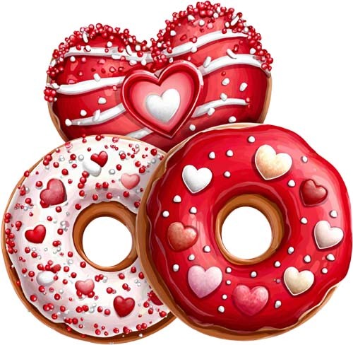 Valentine day donut - wall, art