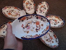 Masons Blue Mandalay 6 x 8" oval dishes