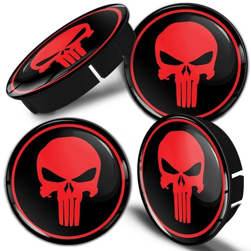 Skull red 60mm alloy wheel - red,