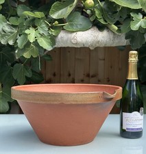 ANTIQUE FRENCH TIAN, DAIRY BOWL, DOUGH BOWL, PANCHEON, 39cm diam, 1900s PROVENCE