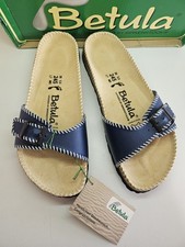 BIRKENSTOCK BETULA-SIZE UK 5 EU 38 US 7-NAVY WHITE STITCH MADRID -SANDAL-NARROW