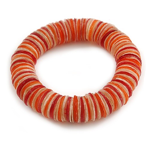Orange red white shell flex - white,