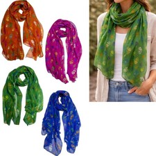 Colourful Skull Print Scarf
