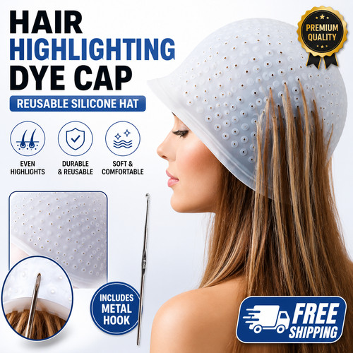 Silicone hair highlighting - hair, cap