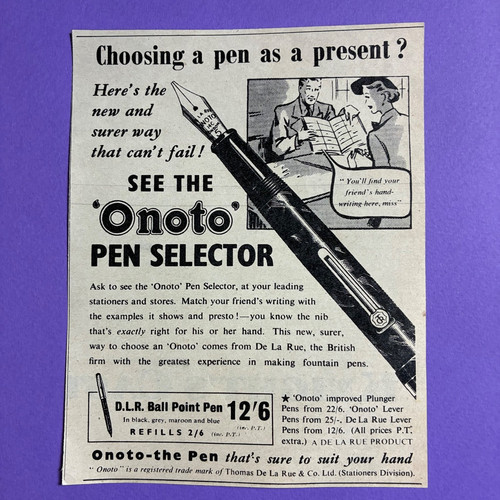 Onoto pens 1950 original - 1950,