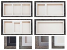 3D Box 18x9" Grey Woodgrain