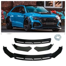 Glossy Black Front Bumper Lip Body Spoiler Splitter For AUDI A4 B9 S4 A3 S3 A5