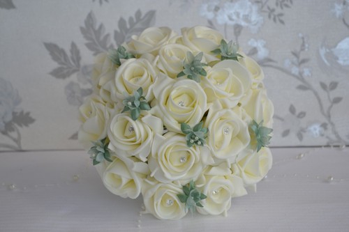 White wedding bouquet posy - wedding,