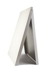 A-BOARD PAVEMENT SIGN, ADVERTISING, MENU, SANDWICH, METAL FRAME, WHITE MLW