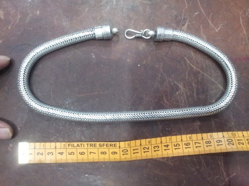 Indian silver bath necklace - ,