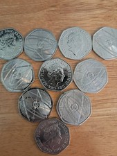 Sir Isaac Newton 2017 50p JOBLOT X10 COINS Fifty Pence Coins iom manx man