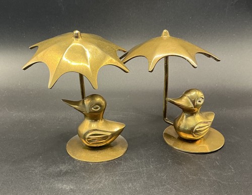 Two vintage solid brass duck - solid,