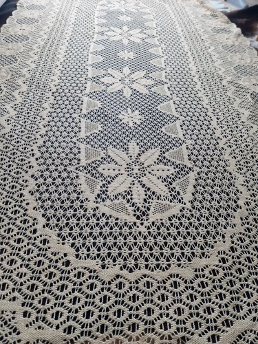 Vintage crochet table - vintage,