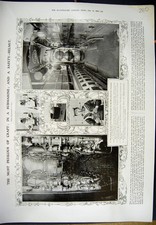 Old Antique Print 1912