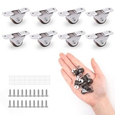 8Pcs 1/2 Inch Mini Caster