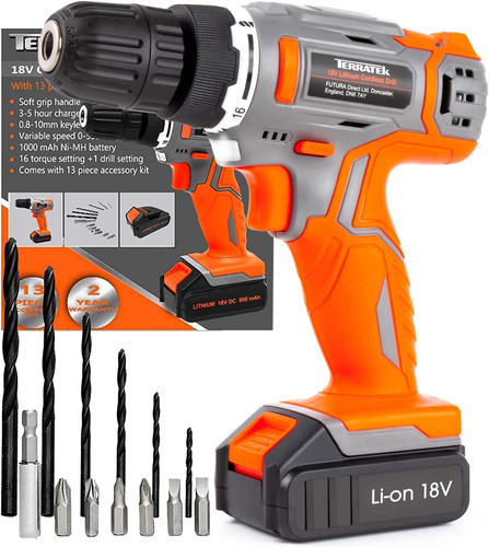 Cordless drill driver 18v - cordless,