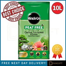 CACTI SUCCULENT COMPOST BONSAI CACTUS SPECIAL PLANTS PEAT FREE MIRACLE GRO 10L 