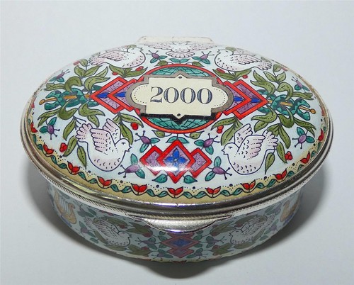 Staffordshire enamels trinket - enamels,