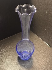 Vintage  8 “ Blue Crackle