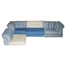 ROCHE BOBOIS 11 PIECE KENZO MAH JONG BY HANS HOPFER CORNER MODULAR SOFA SET