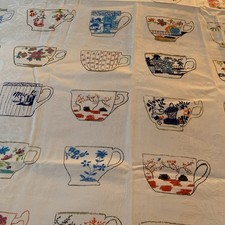 Charming Designers Guild ‘Tea de Chine’ Cotton Fabric New 120 cm L X 137 Cm W.