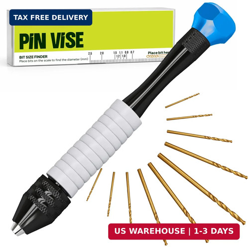 Jewelry hand drill pin - hand, vise