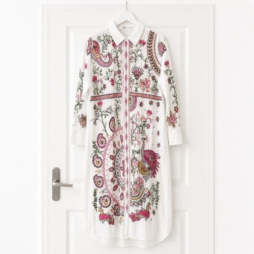 Zara off white embroidered - off,