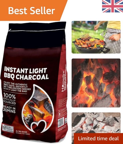 Instant light bbq charcoal - instant,
