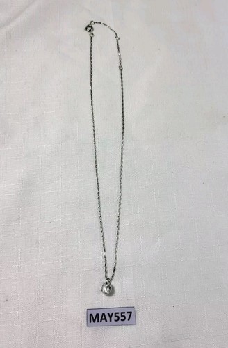 Silver crystal pendant - crystal,