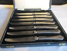 Mappin & Webb Silver Plate Butter Knives x 7 Original Box