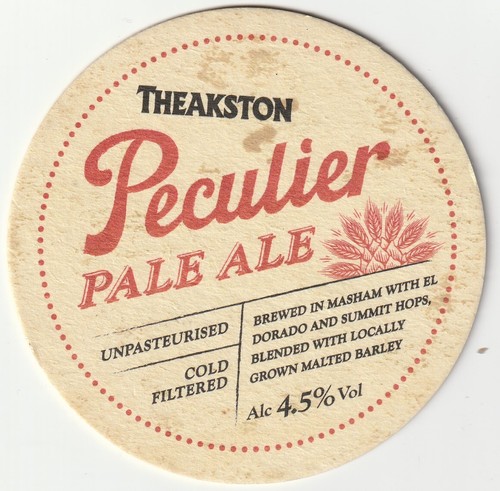 Beer mat theakston brewery - beer,