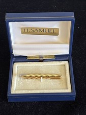 Vintage Gold Tone & Crystal H