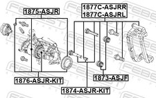 ✅For FEBEST 1875-ASJR Repair Kit, Brake Caliper Rear Opel Astra ⭐Top Seller⭐