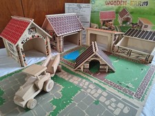 Wooden Farm Buildings & Tractor Early Learning - Barn, Shed, Coop, Sty & Stable