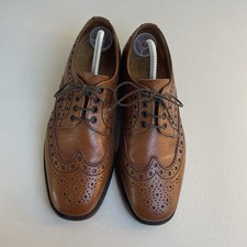 VINTAGE MENS LOAKE BROWN  LEATHER BROGUES SHOES SIZE UK 8.5 G Classic Smart