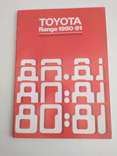 1980-81 TOYOTA RANGE Sales