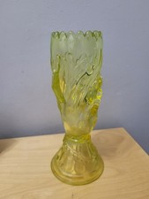 Uranium Glass Vaseline Hand Vase